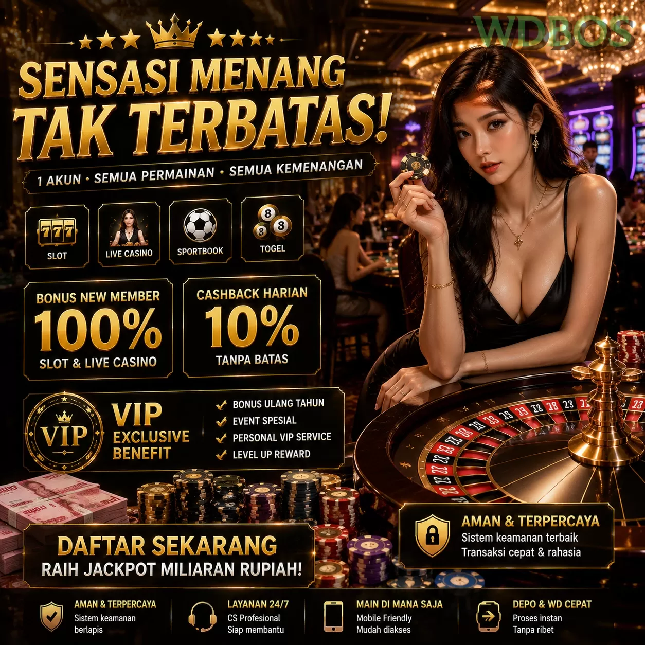 BONUS GARANSI KEKALAHAN SALDO KEMBALI 100_ promotion image